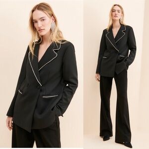 NWT Good American Scuba Crystal Blazer Sz M